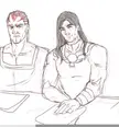 Angron dont like lorgar with long hair  cus he looks like his dad