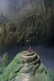 Nice pose on the wedding cake of Son Doong cave - the world's largest cave in Phong Nha, Vietnam #Phong Nha #OxalisAdventure