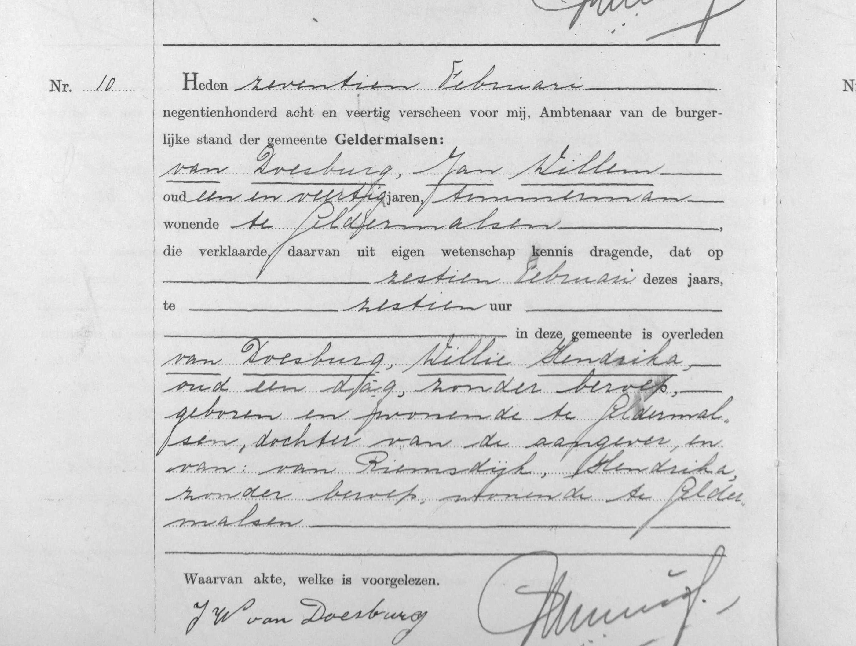 Dutch > English translation. I am researching my family tree and this is really hard to read. Please see comments for what I 'think' I have worked out so far. *I'm from Aus. my Dutch isn't great*