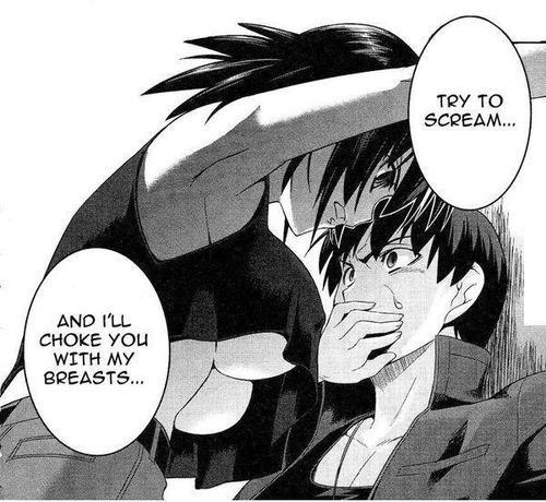 Hentai anime girls with busty figures in suggestive outfits, including a girl in a red dress and one in a white towel.