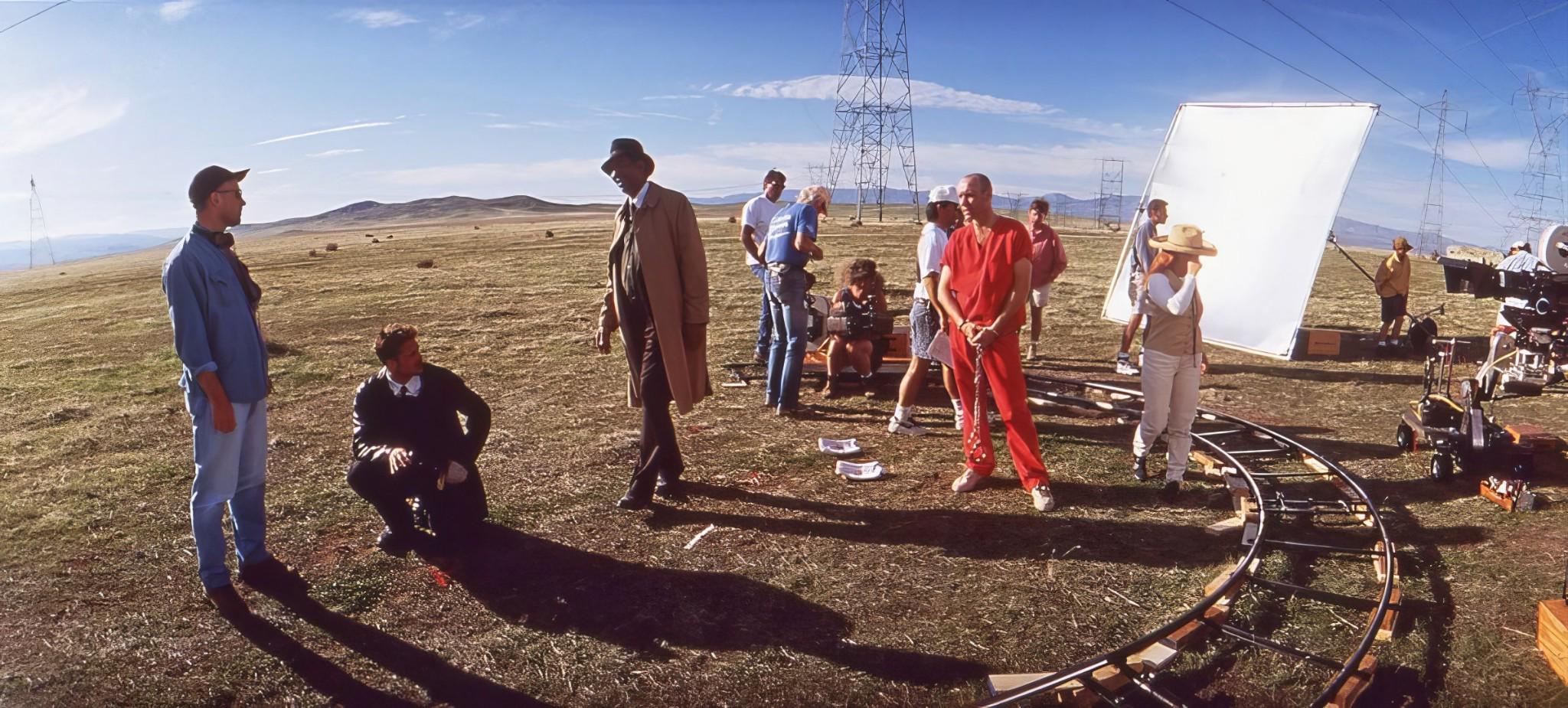 Behind the scenes for the climactic scene of Se7en (1995)