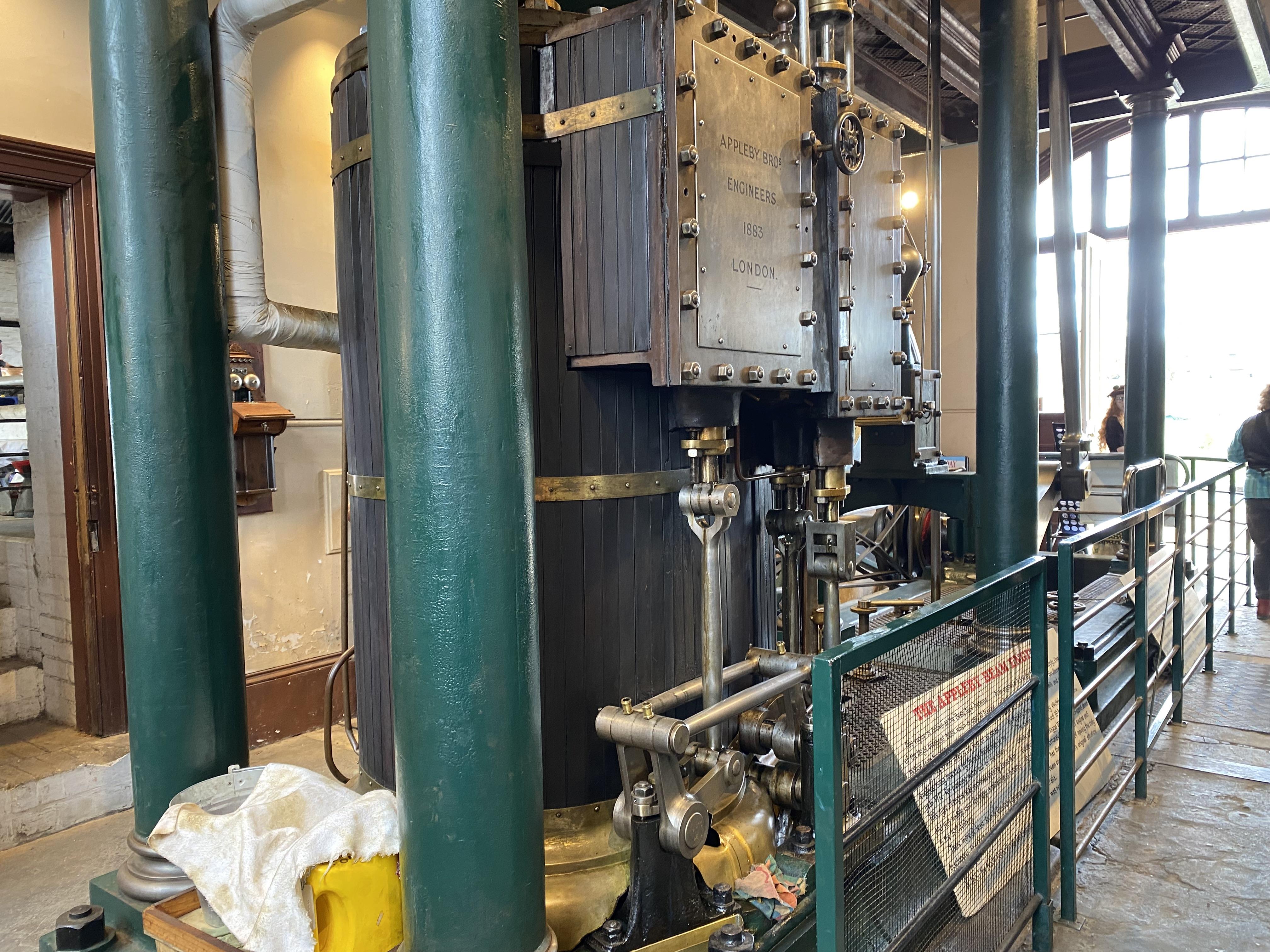 Appleby Beam Engine under steam in Goulburn, NSW. My photos. Taken 15 October 2023.