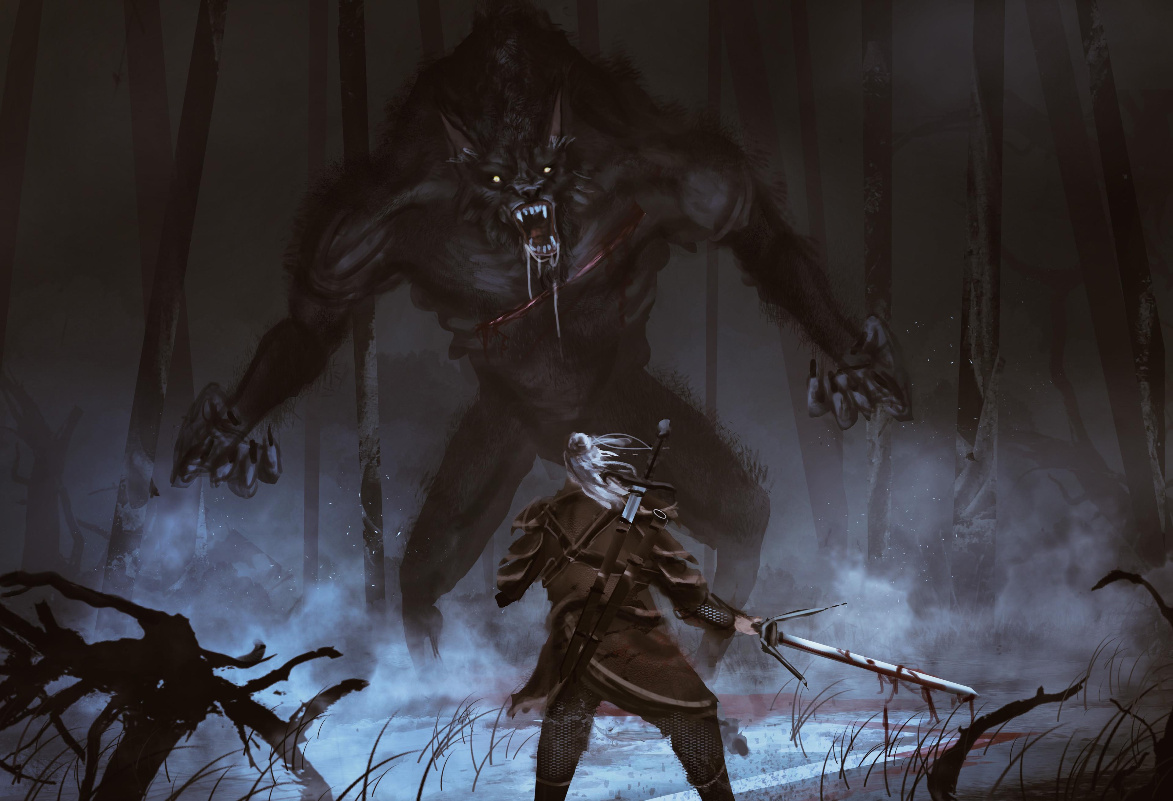 Fantasy and sci-fi concept art of muscular men in spiked armor, leather gear, and golden robes, monsters, and dragons.