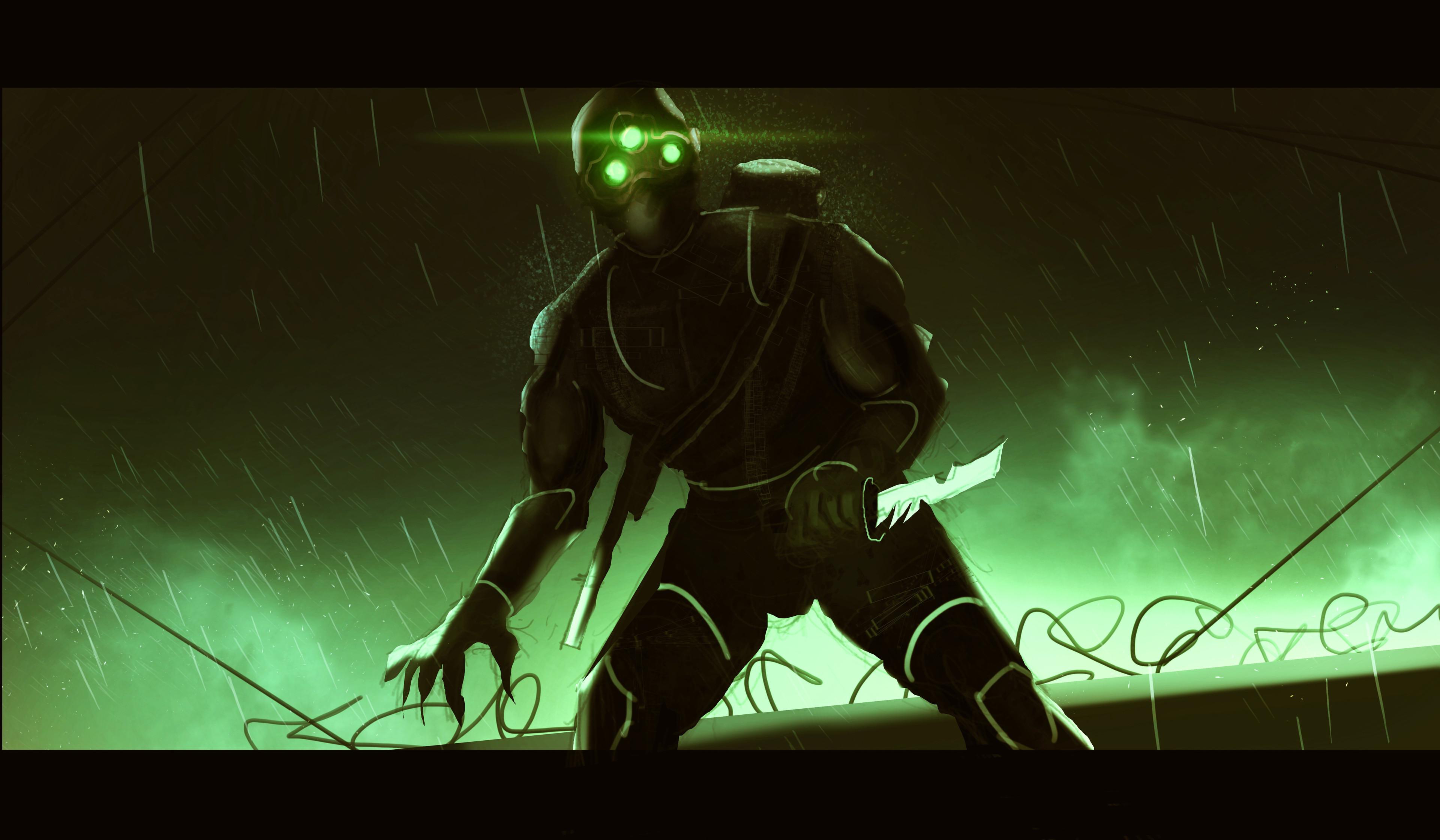 Fantasy and sci-fi concept art of muscular men in spiked armor, leather gear, and golden robes, monsters, and dragons.