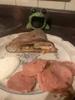 Pizza turnover, ranch, pepperoni, frog