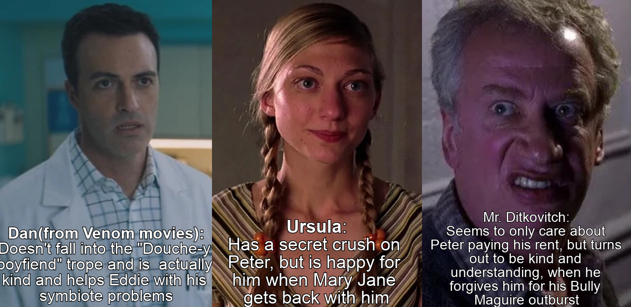 It's pretty cool how the movie side characters have depth to them