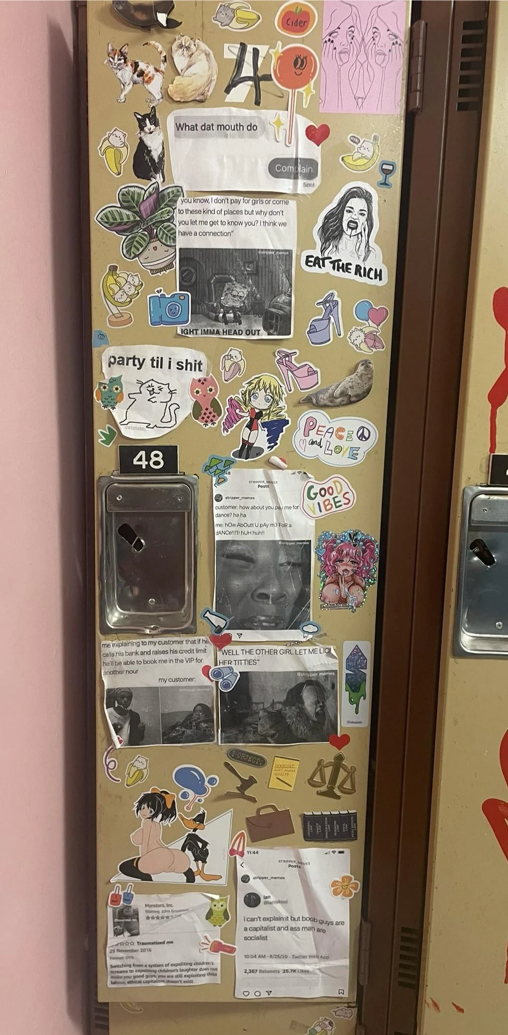 My locker stickers at work :) | Scrolller