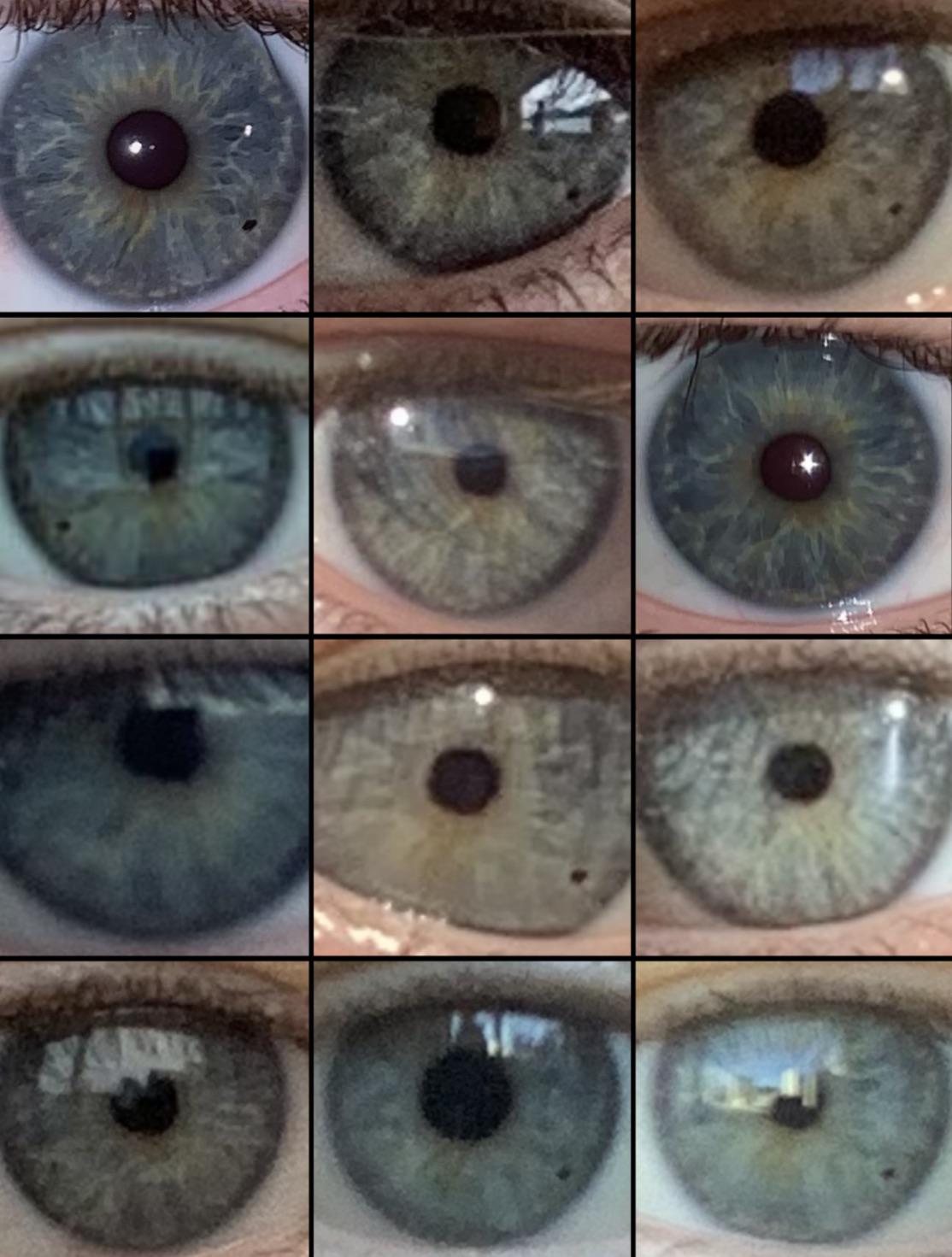 Blue-grey eyes in different lighting :)