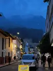 La Candelaria district of Bogota, Columbia at night