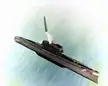 An artist's concept of a Soviet Golf II class ballistic missile submarine launching a ballistic missile while submerged; Artist unknown