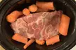 Freezer clean out to make room for other items means slow cooked pork roast! More in comments.