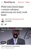 Už pan Babiš místo kandidatury začal vyjednávat o míru nebo podporuje zabíjení Moniky?