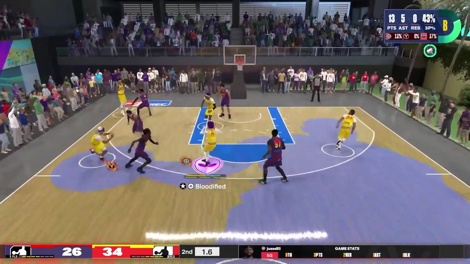 57% Red Contested And-1