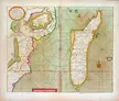 Old map of Madagascar (circa 1700s)