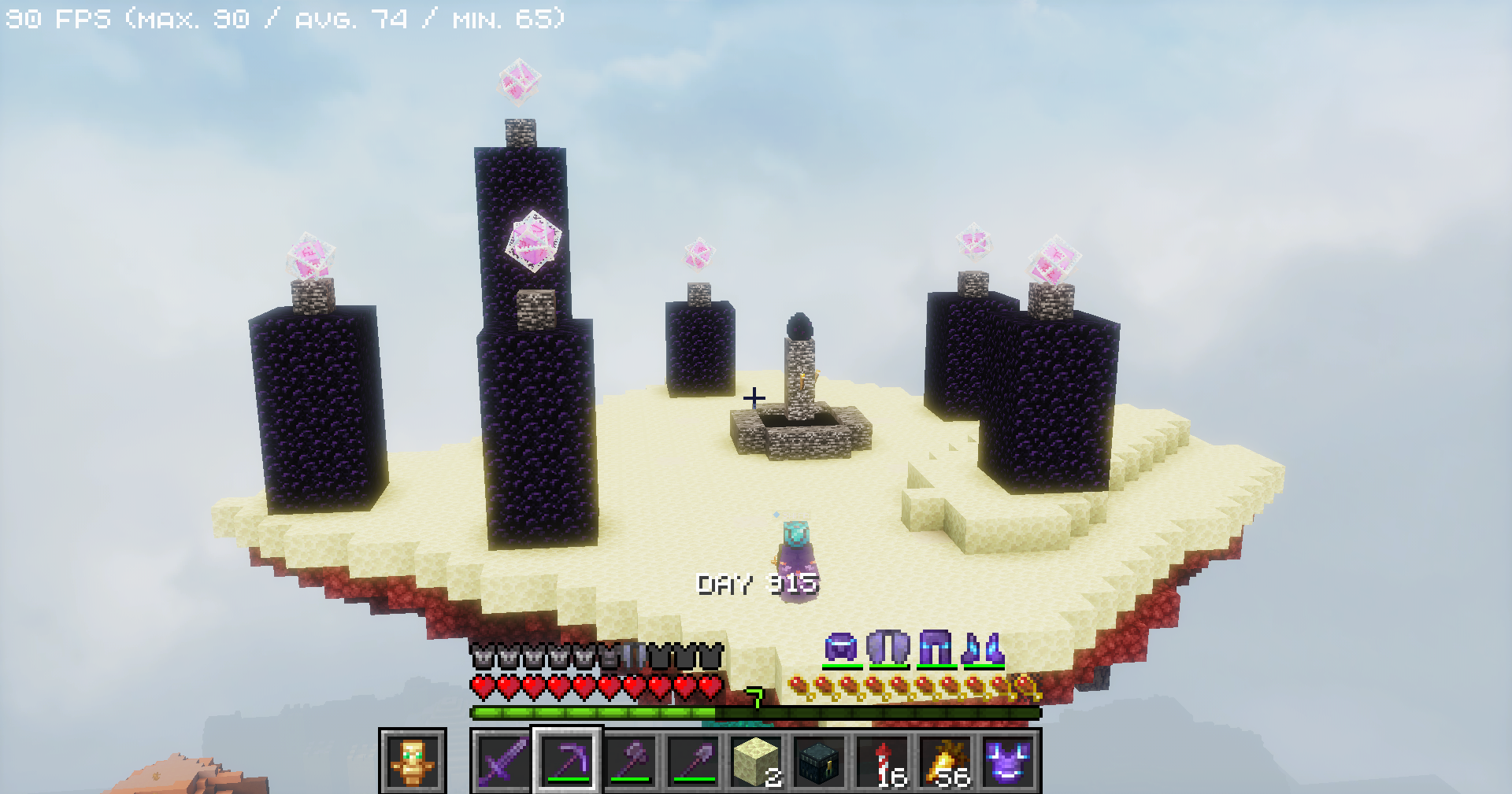 I built a mini end island in the overworld | Scrolller