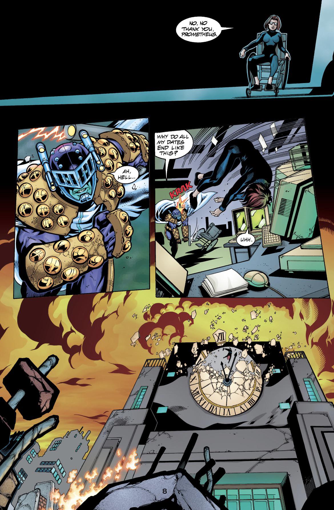 [Comic Excerpt] Oracle vs Prometheus (JLA #37) | Scrolller