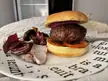 Butcher’s burger, ketchup, black garlic aioli
