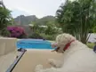 relaxing at the pool