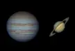 Jupiter and Saturn through my 8" Dobsonian