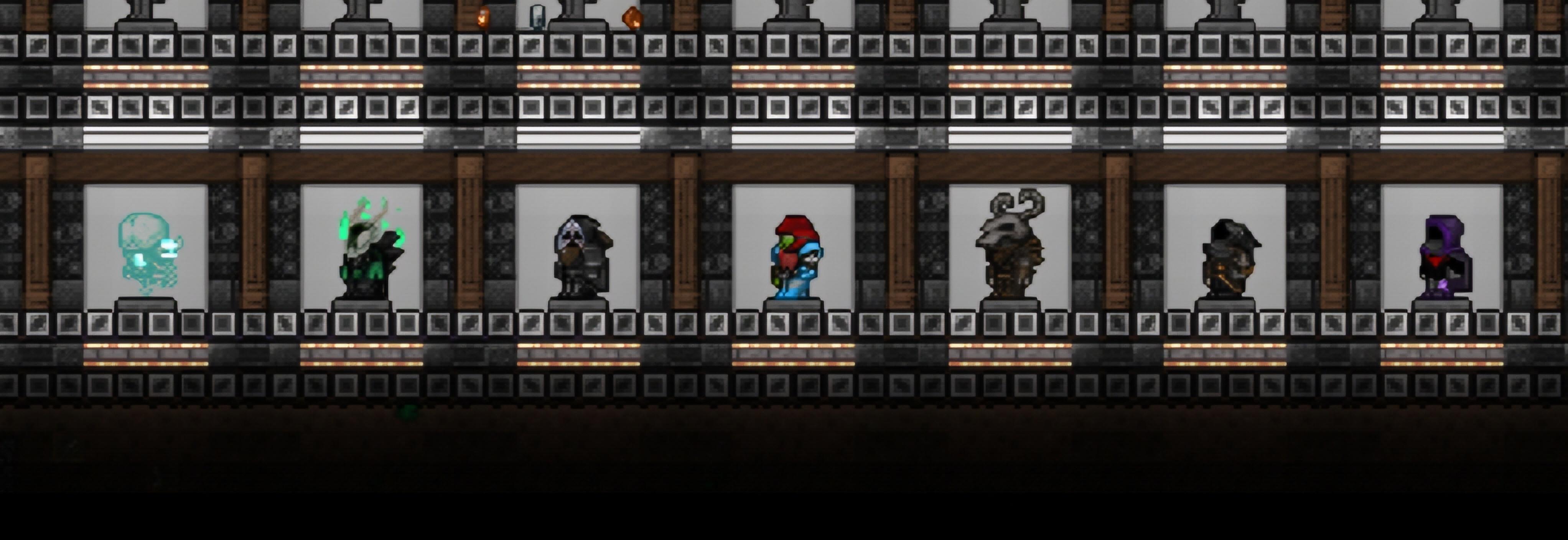 A few different fashions I've put on display in my tower from hell to space