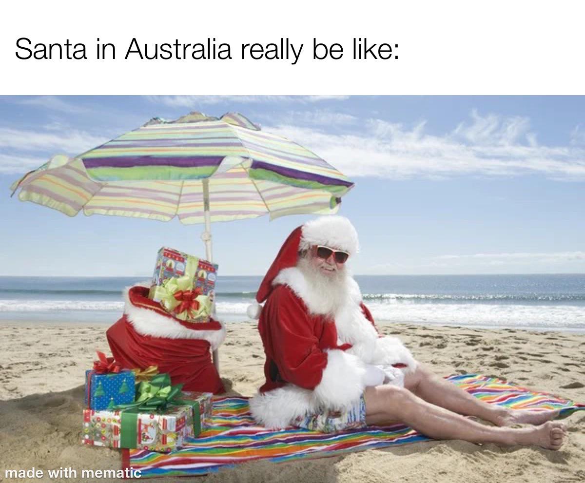 Santa better not be checkin out the Australian beach babes