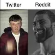 Average Twitter vs Reddit user