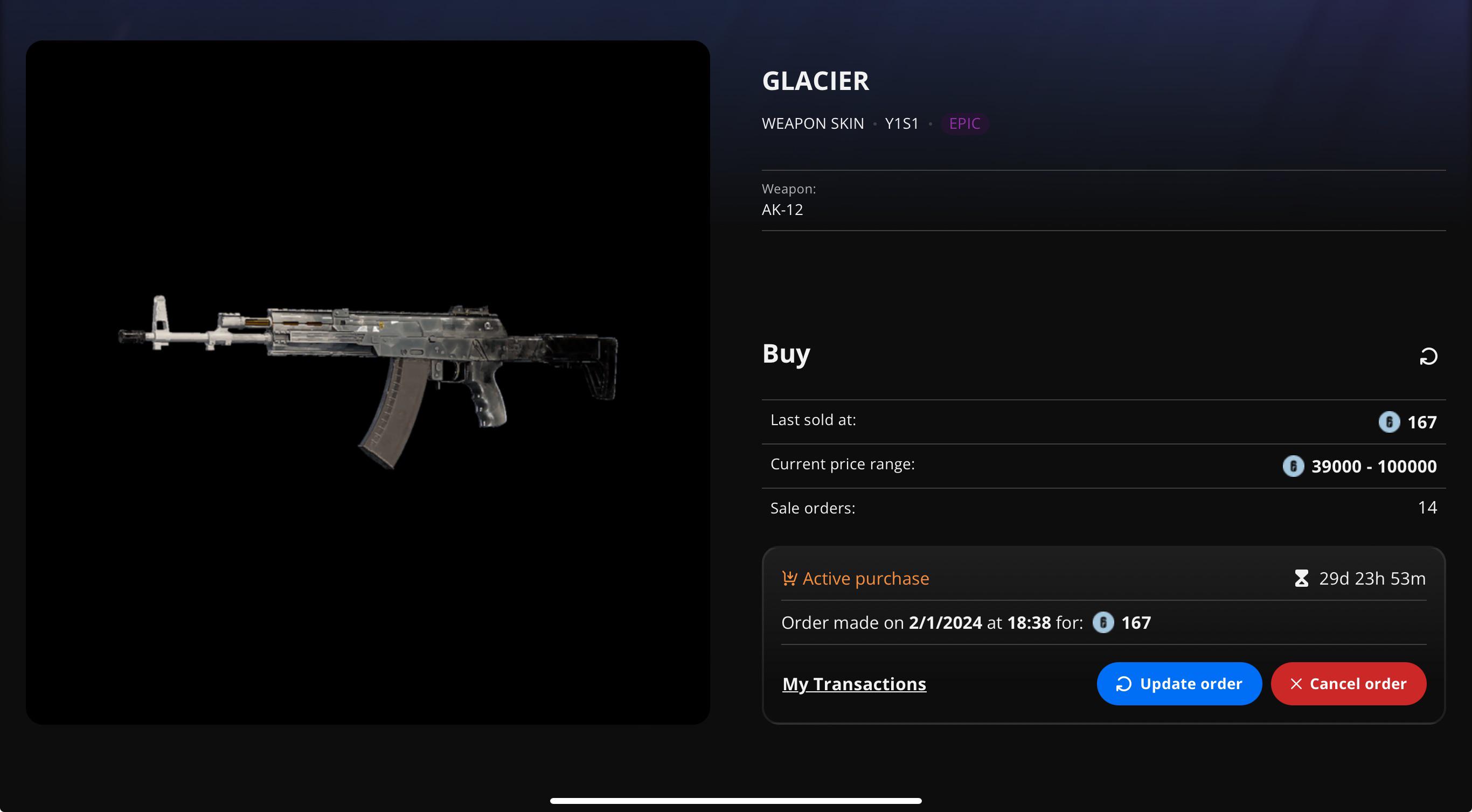 Bro i just got ak12 glacier for 167 r6 credits 😨 | Scrolller