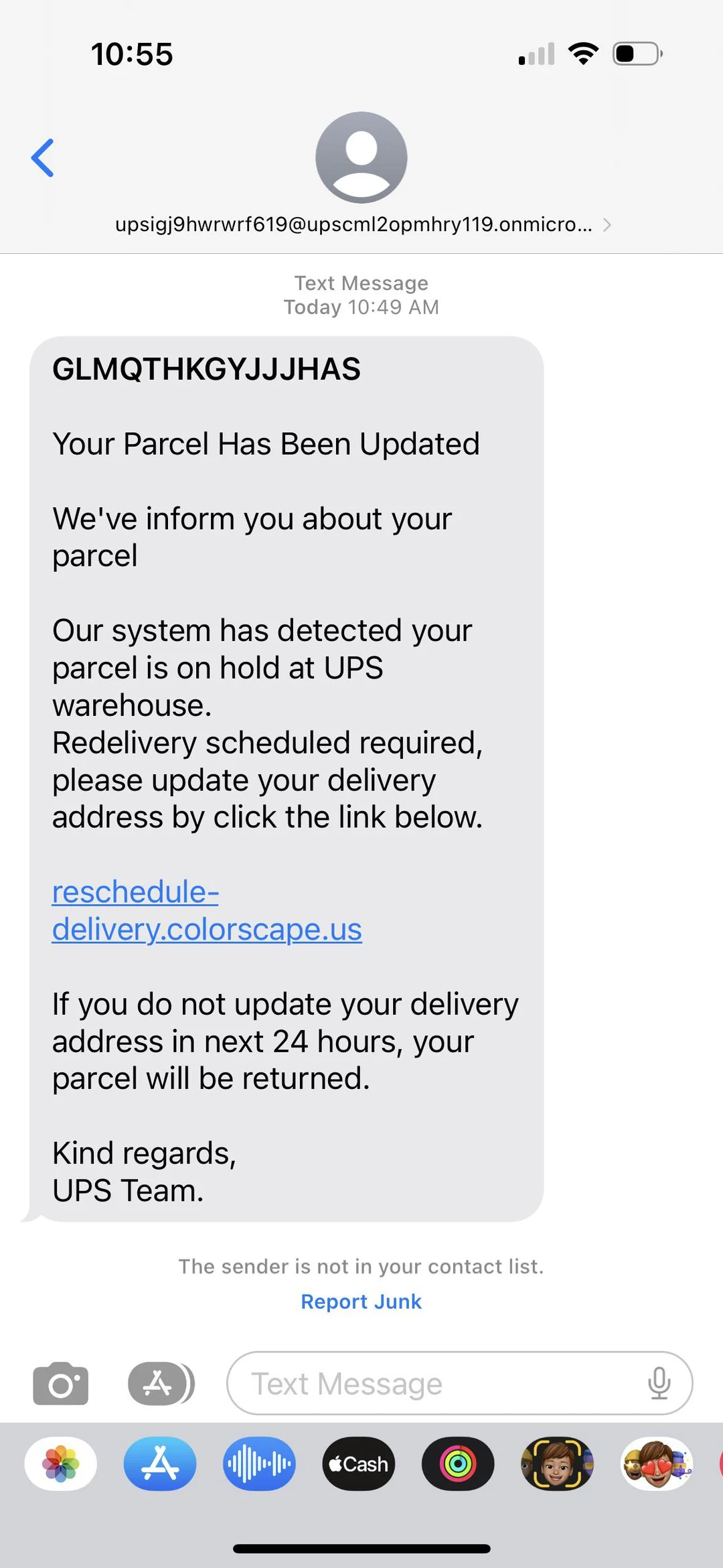 Latest Text Scam Scrolller