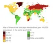Map of suicide rates
