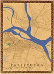 Madhubani Styled Map of Patna, India