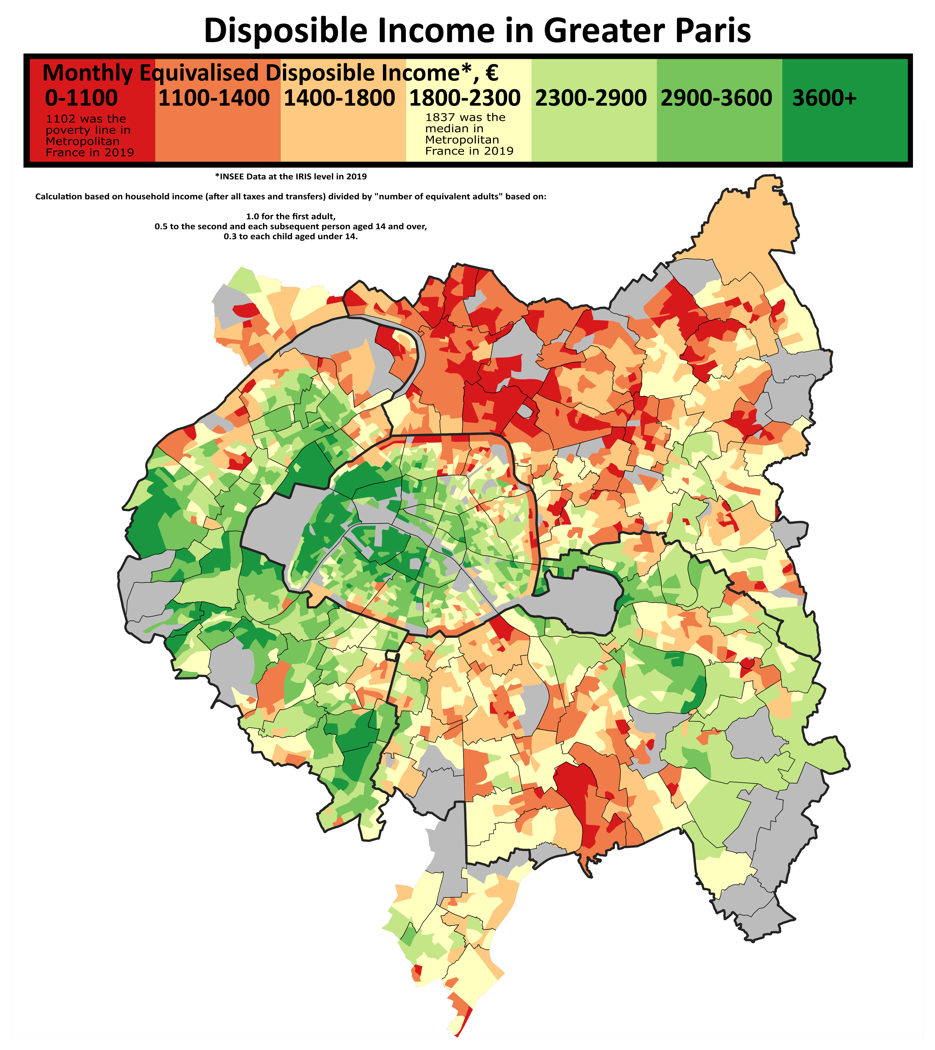 Disposible Income in Greater Paris