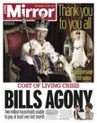 Front page of a British newspaper