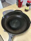 Why does my cast iron pan look like this