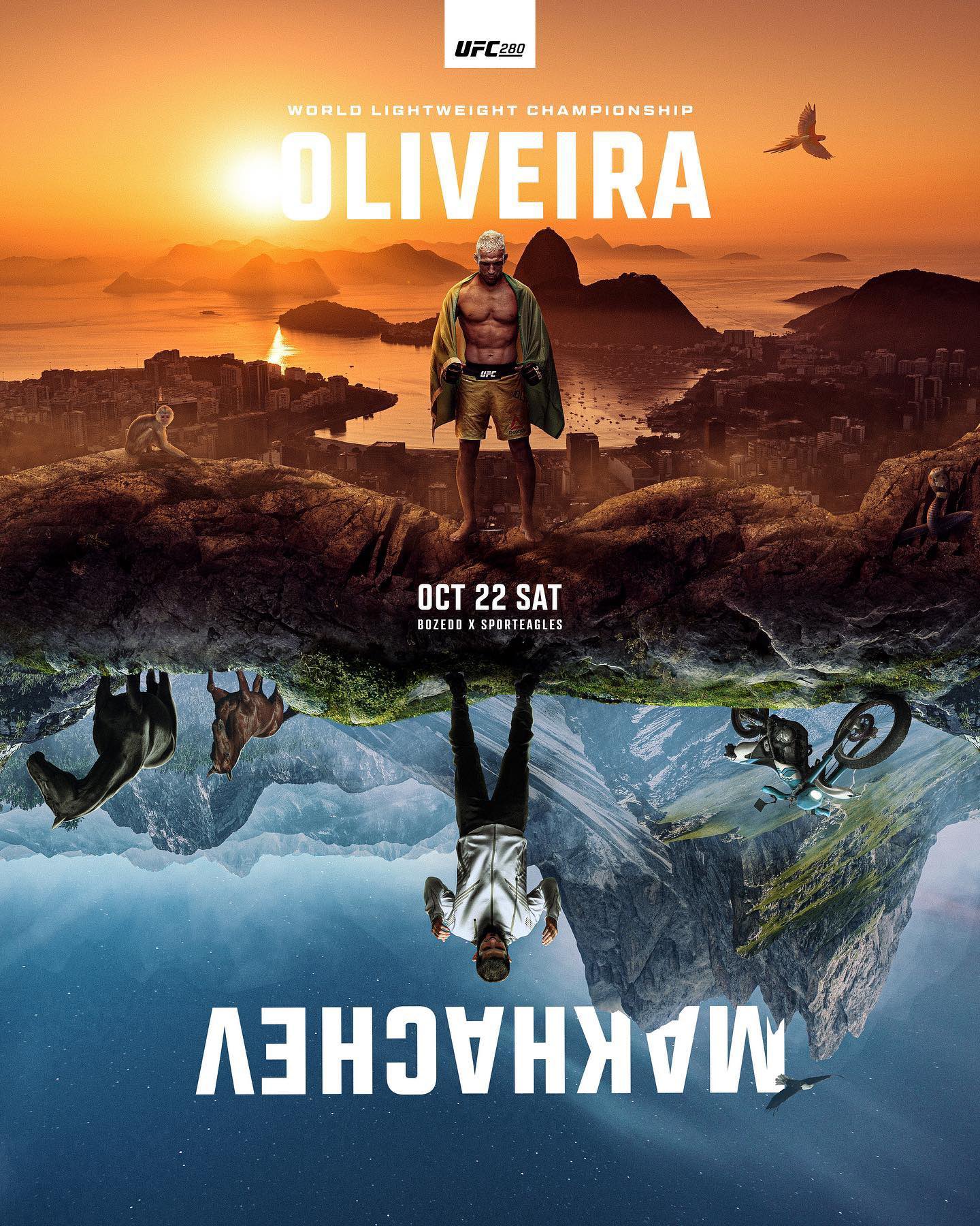 Epic poster design by Bozedd for an upcoming UFC event.