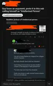 Triggered Redditor makes a spite post. 