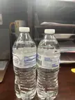 Both of these bottles are sealed with different amounts of water