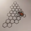 A bee and it's layer, stippling, pen, me, 2022