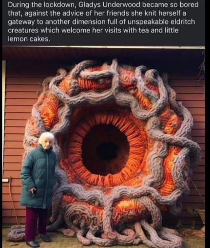 Deviantart Goatse She knitted herself a Lovecraftian Goatse | Scrolller