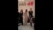 TWICE Mina and Chaeyoung posing in a black dress and blazer at the rokh x H&M VIP event