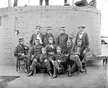 Officers on the deck of a Monitor-class gunboat. 1864