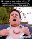 Dank meme of a man in a blue blazer ripping open his white shirt to reveal a pulsating symbiote lump on his chest