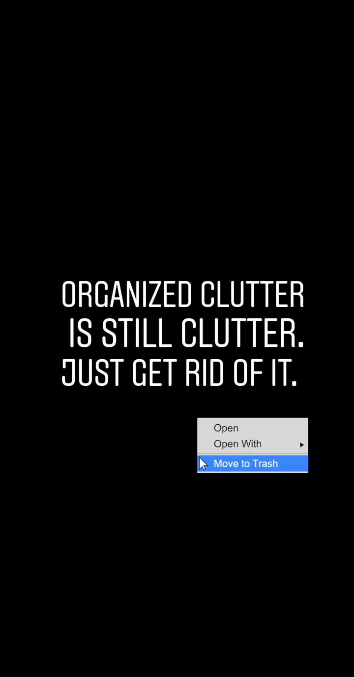 decluttering