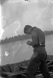 Famous Canadian Painter and Outdoorsman Tom Thomson Pictured Fishing in Algonquin Park, Shortly Before His Tragic and Mysterious Death (1914-1916)