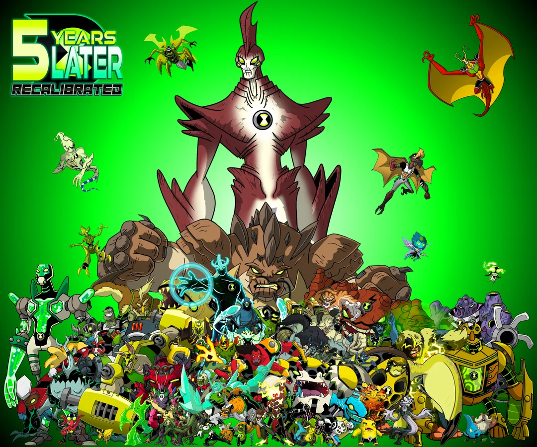A poster I made with all the aliens from OS-OV in their 5YL ...