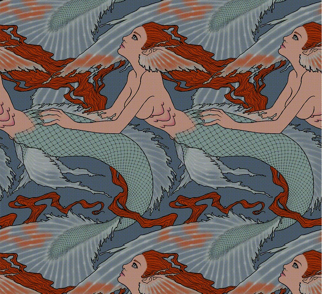 Untitled, Digital. Mermaid Pattern