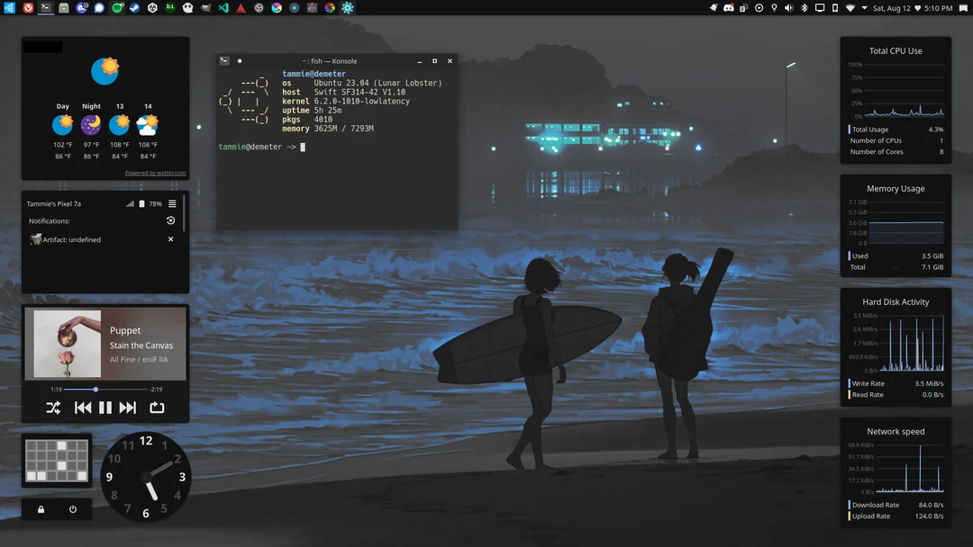 [KDE + Ubuntu] Finally figured out how to rice KDE half-decently ...