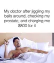 Dank meme of a shirtless muscular man relaxing in bed with a cigar.