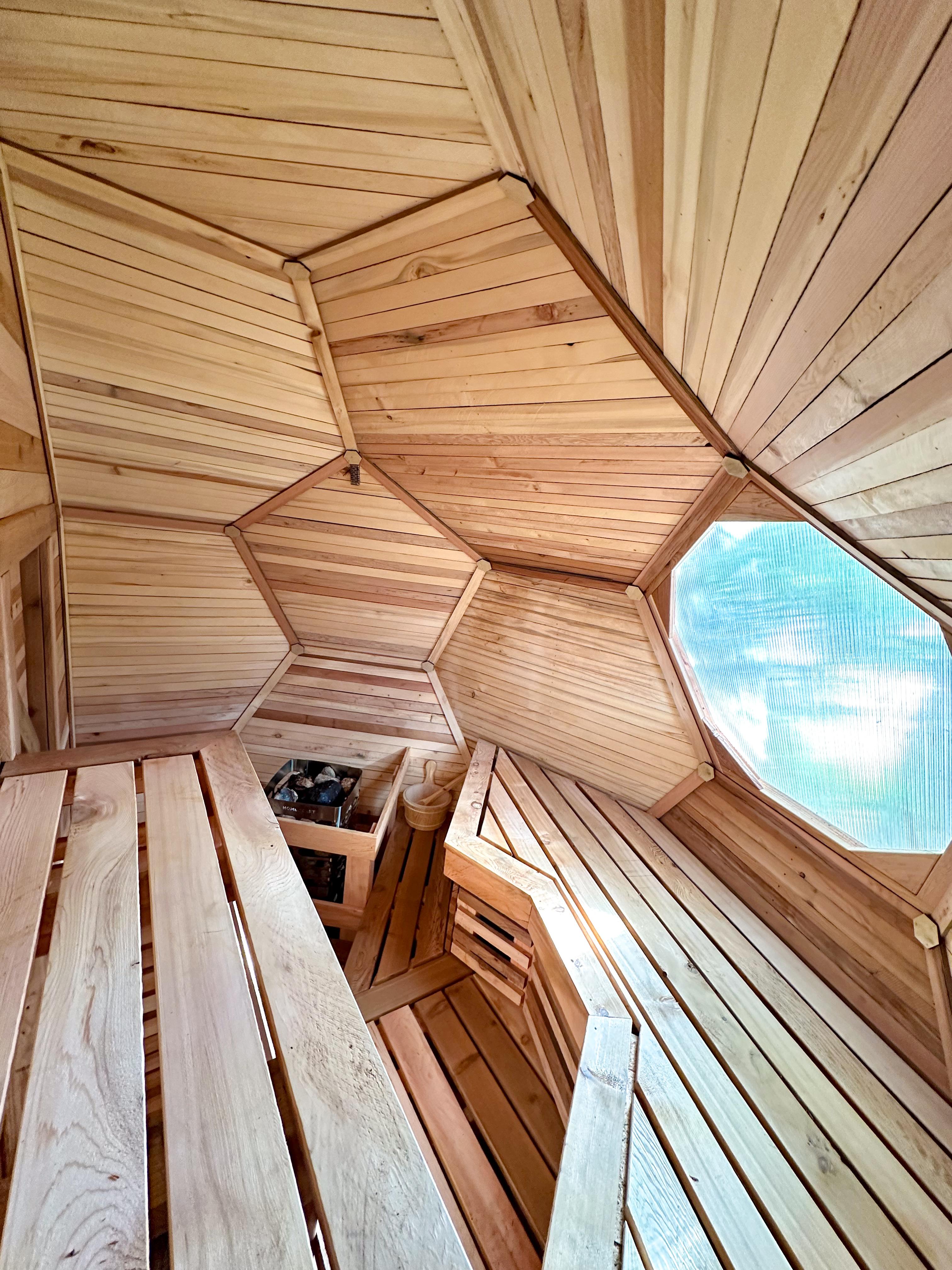 I built a geodesic dome sauna | Scrolller