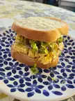 Homemade "Egg" Salad Sandwich - we made the bread as well!