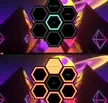 [OC] We made a neon themed hexagonal application launcher - Hex